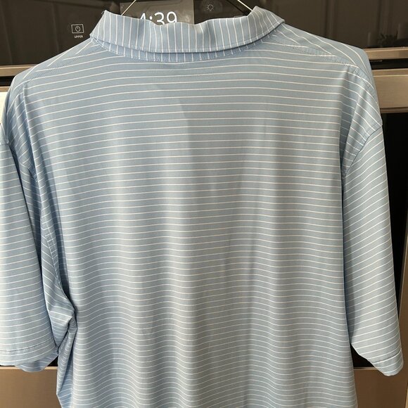 Peter Millar Summer Comfort Button Polo - Blue and White Stripe - XXL - Picture 5 of 5
